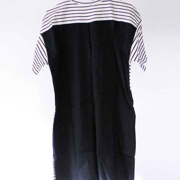 NWT Theory Relaxed Combo Stripe Shift Dress–Chic Everyday & Travel-Ready Classic - Picture 8 of 9